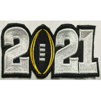 2021 College Football National Championship Game Jersey White Number Patch