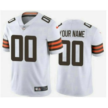 Men's Cleveland Browns Customized 2020 New White Team Color Vapor Untouchable NFL Stitched Limited Jersey