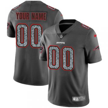 Men's Nike New England Patriots Customized Gray Static Vapor Untouchable Limited NFL Jersey