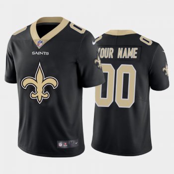 Nike New Orleans Saints Customized Black Team Big Logo Vapor Untouchable Limited Jersey