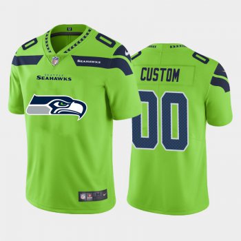 Nike Seattle Seahawks Customized Green Team Big Logo Vapor Untouchable Limited Jersey