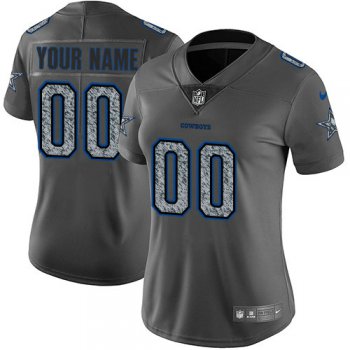 Women's Nike Dallas Cowboys Customized Gray Static Vapor Untouchable Jersey