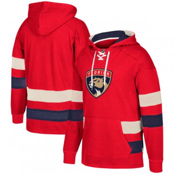 Florida Panthers Red Men's Customized All Stitched Hooded Sweatshirt