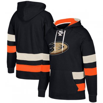 NHL Anaheim Ducks Black Men's Customized All Stitched Hooded Sweatshirt
