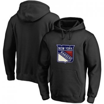 New York Rangers Black Men's Customized All Stitched Pullover Hoodie
