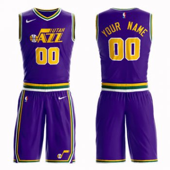 Jazz Purple Men's Customized Nike Swingman Jersey(With Shorts)