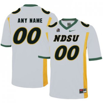 North Dakota State Bison White Men's Customized College Football Jersey