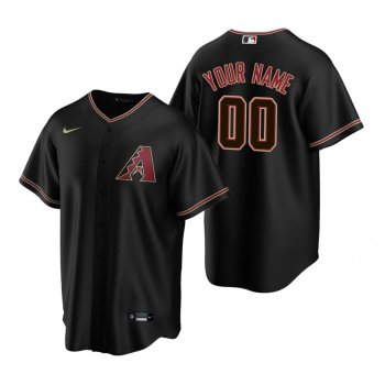 Men's Arizona Diamondbacks Custom Nike Black Stitched MLB Cool Base Jerse