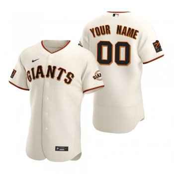Men's San Francisco Giants Custom Nike White 2020 Stitched MLB Flex Base Jersey