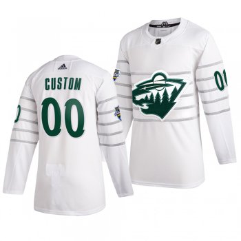Men's 2020 NHL All-Star Game Minnesota Wild Custom Authentic adidas White Jersey