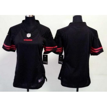 Custom Women's San Francisco 49ers Blank Black Alternate 2015 NFL Nike Game Jersey