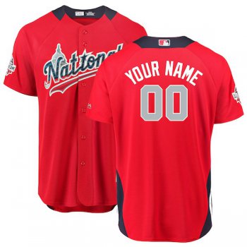Men's Majestic Scarlet National League 2018 MLB All-Star Game Home Run Derby Custom Jersey