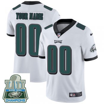 Nike Limited Men's Road White Super Bowl LII Champions Jersey - Customized NFL Philadelphia Eagles Vapor Untouchable
