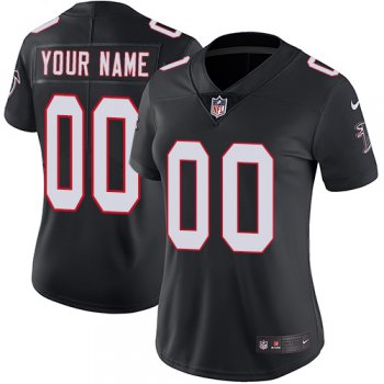 Women's Nike Customized NFL Atlanta Falcons Alternate Black Vapor Untouchable Limited Jersey