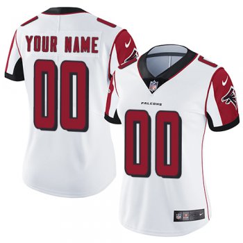 Women's Nike Customized NFL Atlanta Falcons Road White Vapor Untouchable Limited Jersey