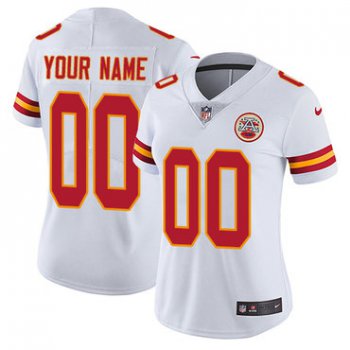 Women's Nike Kansas City Chiefs Road White Customized Vapor Untouchable Limited NFL Jersey