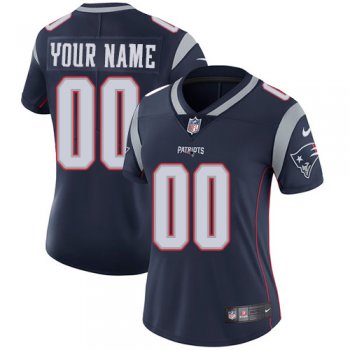 Women's Nike New England Patriots Home Navy Blue Customized Vapor Untouchable Limited NFL Jersey
