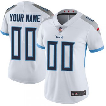 Women's Nike Tennessee Titans White Road Customized Vapor Untouchable Limited NFL Jersey