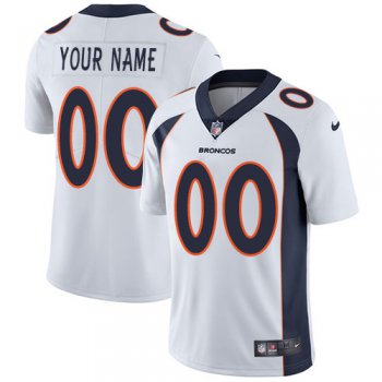 Youth Nike Denver Broncos Road White Customized Vapor Untouchable Player Limited Jersey