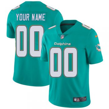 Youth Nike Miami Dolphins Home Aqua Green Stitched Customized Vapor Untouchable Limited NFL Jersey