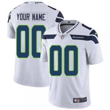 Youth Nike Seattle Sehawks Road White Customized Vapor Untouchable Limited NFL Jersey