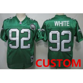 Custom Philadelphia Eagles Light Green Throwback 99TH Jersey