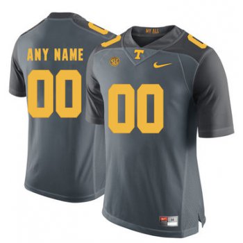 Tennessee Volunteers Gray Men's Customized College Football Jersey