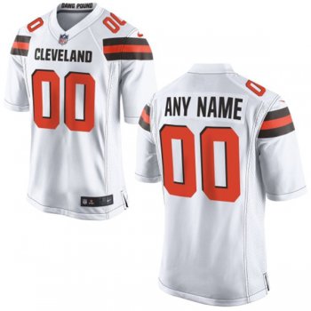 Men's Nike Cleveland Browns Customized 2015 White Game Jersey