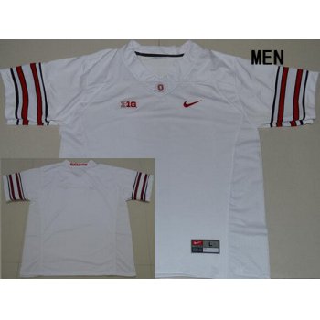 Men's Ohio State Buckeyes Custom College Football Nike Limited Jersey - 2016 White