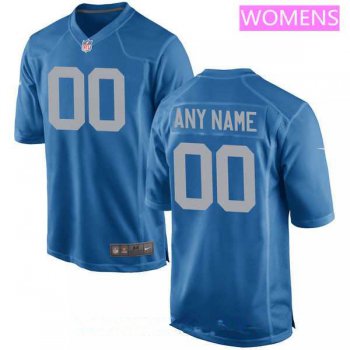 Women's Detroit Lions Nike Royal Custom Alternate Game Jersey