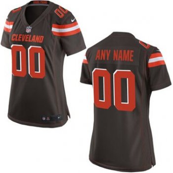Women's Nike Cleveland Browns Customized 2015 Brown Game Jersey