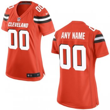 Women's Nike Cleveland Browns Customized 2015 Orange Game Jersey