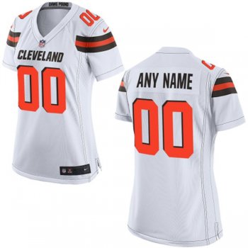 Women's Nike Cleveland Browns Customized 2015 White Game Jersey