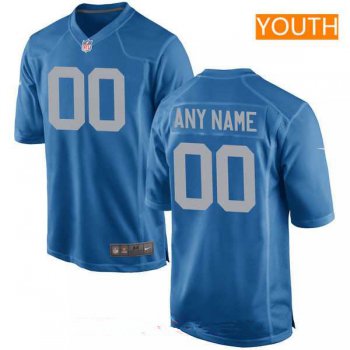 Youth Detroit Lions Nike Royal Custom Alternate Game Jersey