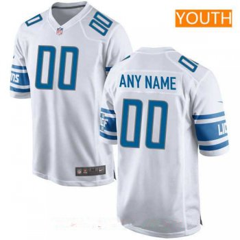 Youth Detroit Lions Nike White Custom Game Jersey