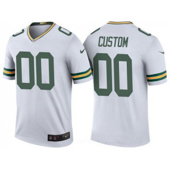 Youth Green Bay Packers White Custom Color Rush Legend NFL Nike Limited Jersey