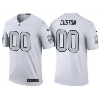 Youth Oakland Raiders White Custom Color Rush Legend NFL Nike Limited Jersey