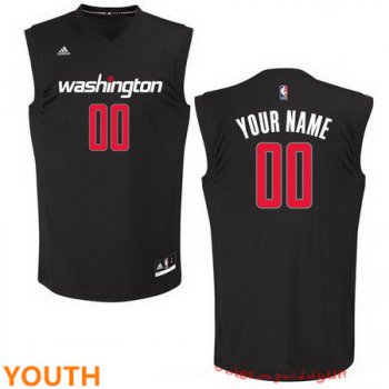 Youth Washington Wizards Custom adidas Black Fashion Basketball Jersey