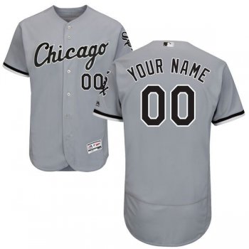 Mens Chicago White Sox Grey Customized Flexbase Majestic MLB Collection Jersey