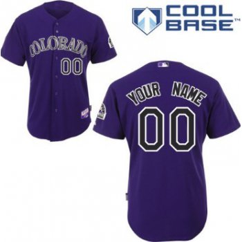 Men's Colorado Rockies Customized Purple Jersey