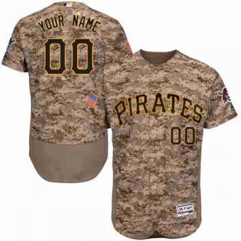 Mens Pittsburgh Pirates Camo Customized Flexbase Majestic MLB Collection Jersey