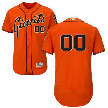Mens San Francisco Giants Orange Customized Flexbase Majestic MLB Collection Jersey