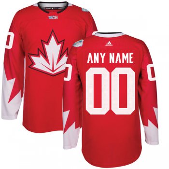Men's Canada Hockey adidas Red World Cup of Hockey 2016 Premier Custom Jersey