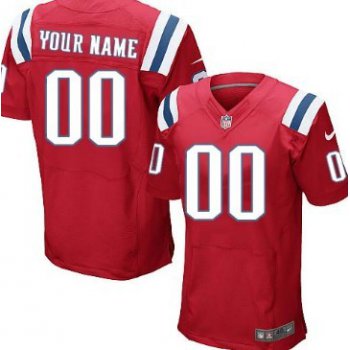 Men's Nike New England Patriots Customized Red Elite Jersey