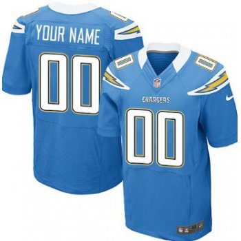 Men's Nike San Diego Chargers Customized Light Blue Elite Jersey