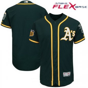 Men's Oakland Athletics Majestic Green 2017 Spring Training Authentic Flex Base Stitched MLB Custom Jersey