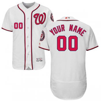 Mens Washington Nationals White Customized Flexbase Majestic MLB Collection Jersey