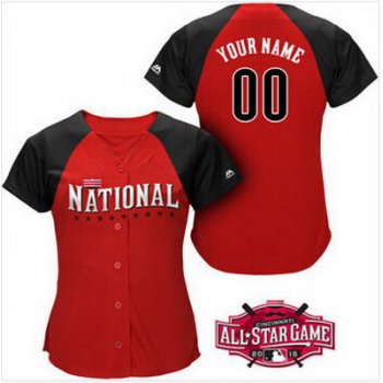 Women's National League Customized 2015 MLB All-Star Red Jersey
