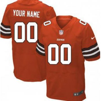 Men's Cleveland Browns Nike Orange Customized 2014 Elite Jersey