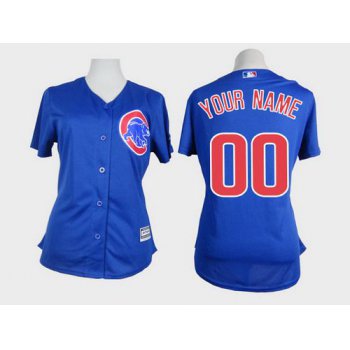 Women's Chicago Cubs Customized Blue Jersey